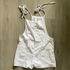Aerie White Romper with Tie Straps